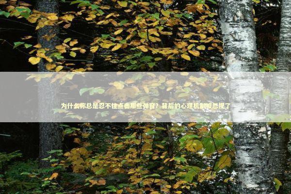 为什么你总是忍不住点击那些弹窗？背后的心理机制被忽视了 新闻