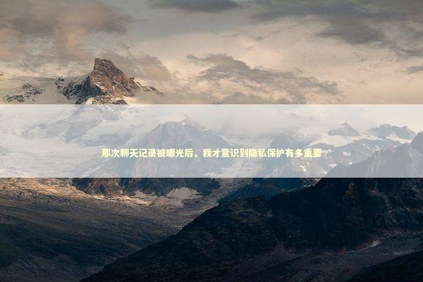 那次聊天记录被曝光后，我才意识到隐私保护有多重要 IT技术